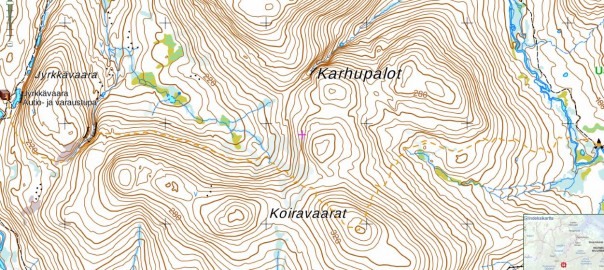 Ruskaretki 2018 UKK, Aitta-järvi, Raja-Jooseppi (kartat)